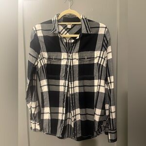 Navy plaid flannel shirt